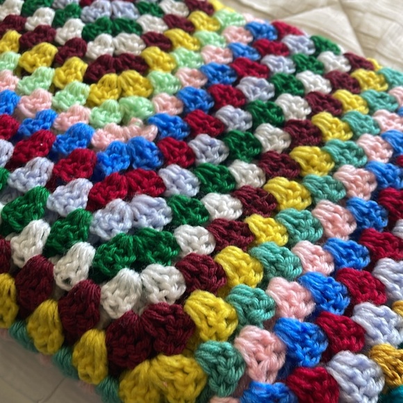 Cozy and Colorful Handmade Afghan Lap Blanket Throw - Picture 2 of 7